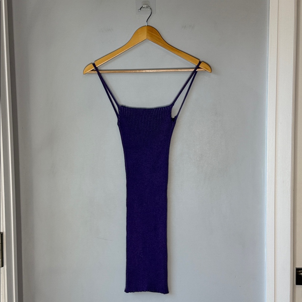 A. Roege Hove Purple Square Neck Mini Dress - image 3